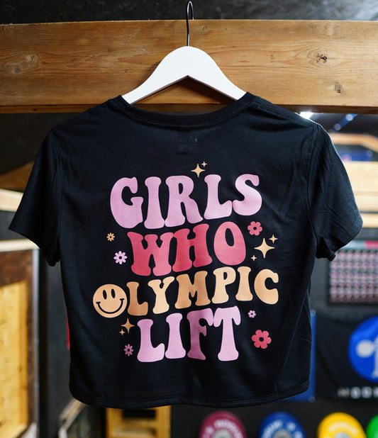 Girls Who Olympic Lift Crop Tee